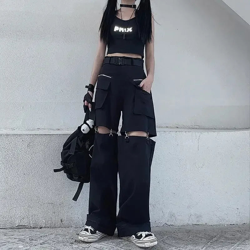 Zip Off Hose Damen Schwarz