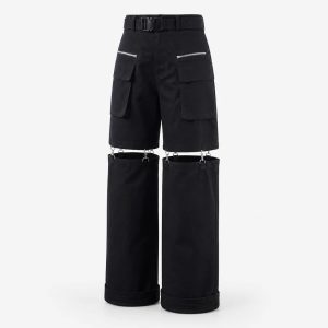 Zip Off Hose Damen Schwarz